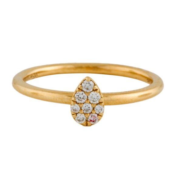 GABRIEL & CO. 14K 585 YELLOW GOLD DIAMOND STACKABLEBAND RING